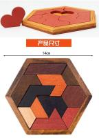 Rompecabezas Hexagonal Clásico De 11 Piezas Tangram Jigsaw Juguete Educativo Para Niños Alivio Del Estrés Colorido - details 3