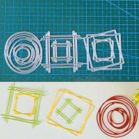 Molde De Corte En Metal Para Estampado De Marco Scrapbooking Decoración De Papel Herramienta De Artesanía Con Patrón Rectangular - details 4