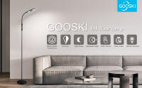 Lámpara de Pie 12W Forma Aro Luz LED, con Cuello Cisne Flexible Elegante en Negro. Lampara de Suelo de Bombilla LED 4 Colores y 6 Brillos Ajustables, Temporizador y Memoria. Flexibilidad 360°, Lampara para sala o dormitorio ¡Descubre tu iluminación ideal! - details 0