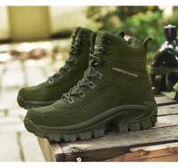 Botas De Combate Desérticas Para Hombres Botas Tácticas De Entrenamiento Especial Fuerzas Botas De Montañismo Ligeros Antideslizantes Suela De TPR Cubierta Superior De Cuero De Vaca - details 17