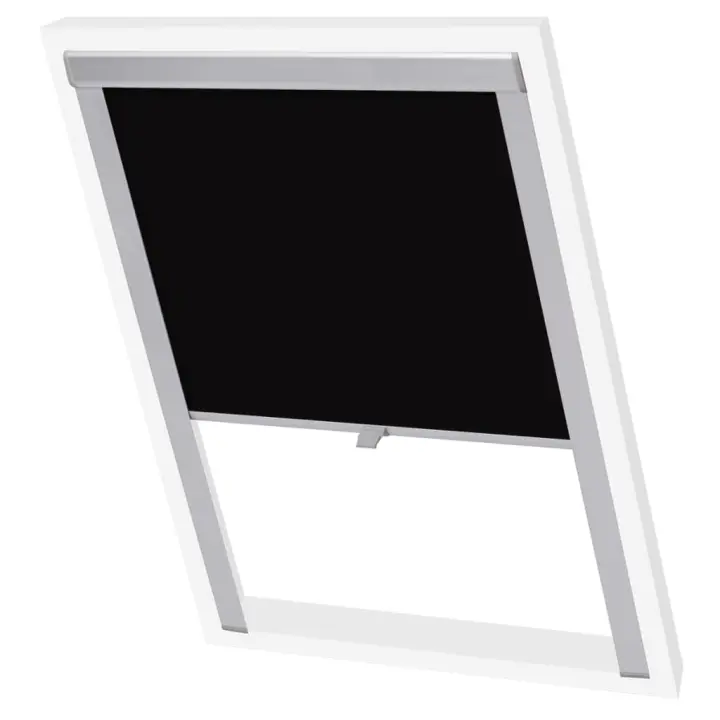 vidaXL Persiana enrollable opaca negra CK02 - 1