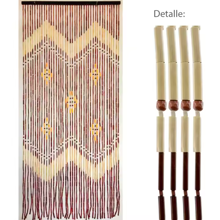 SANCO STORE - SATURNIA Cortina Puerta 42 Tiras Bambu 90x200 cm. - 1