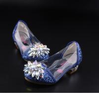 Zapatos De Princesa De Cristal Y Diamante Para Niñas Zapatos Altos De Moda Estilo Cenicienta Cuero PU Decoración De Lazo Tacón Cuadrado Ajuste True to Size - details 11