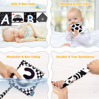 Libro De Tela Para Bebés Juguete De Desarrollo Temprano Montessori Actividad Sensorial Blanco Y Negro Para Niños De 0 a 12 Meses Regalos Para Bebés - details 10