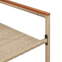 Sillas de jardín apilables vidaXL con cojines, 2 piezas, Beige, Ratán - details 6