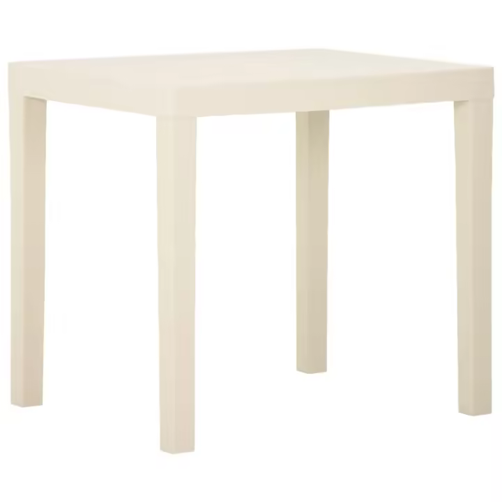 Mesa de Jardín de plástico Blanca 79x65x72 cm - 1