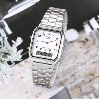 Reloj Casio VINTAGE EDGY AQ-230A-7B unisex dial analógico y digital - details 0