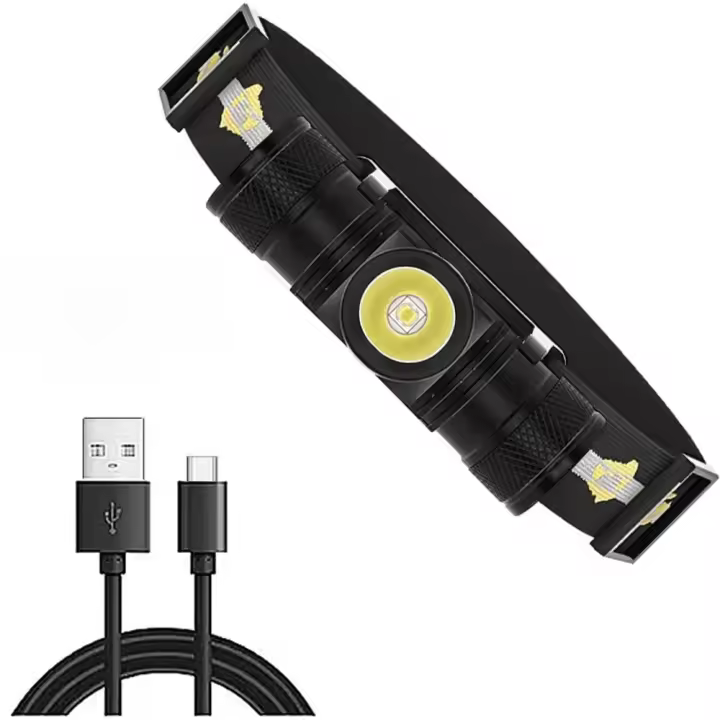 Lámpara Frontal Recargable 1200 Lumen Con LED SST40 Brillante Impermeable Para Niños Y Adultos Para Camping Correr Y Aventuras Al Aire Libre - 1