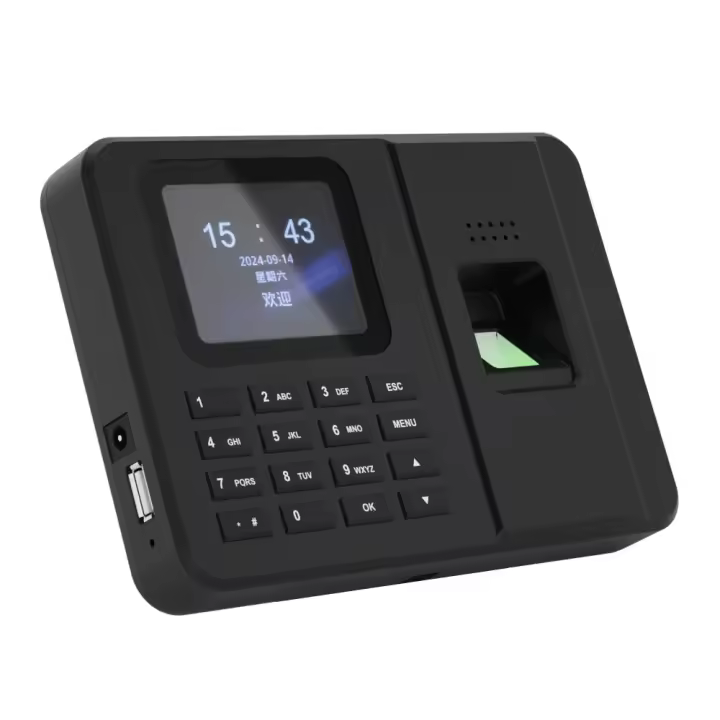 Hola led  Reloj de Control de Huellas Dactilares para, Empleados de Pequeñas Empresas con Cálculo Automático de Horas,Reloj Biométrico Independiente H1 en Máquina con 10 Tarjetas RFID Sin Costo Mensual - 1