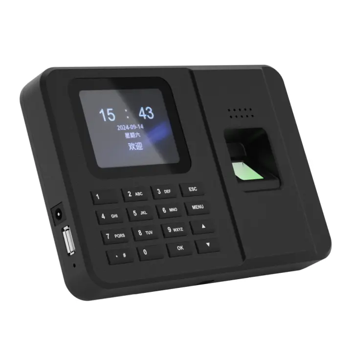 Hola led  Reloj de Control de Huellas Dactilares para, Empleados de Pequeñas Empresas con Cálculo Automático de Horas,Reloj Biométrico Independiente H1 en Máquina con 10 Tarjetas RFID Sin Costo Mensual - 1
