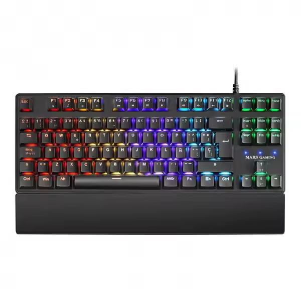 Mars gaming mkxtkl teclado mecanico - diseño tkl compacto - iluminacion rgb multiefectos - switches outemu sq - reposamuñecas extraible - antighosting total - color negro - 1