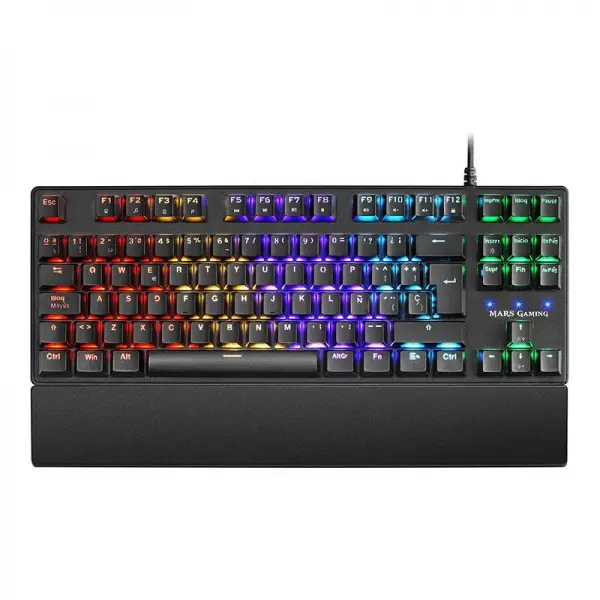 Mars gaming mkxtkl teclado mecanico - diseño tkl compacto - iluminacion rgb multiefectos - switches outemu sq - reposamuñecas extraible - antighosting total - color negro - 1