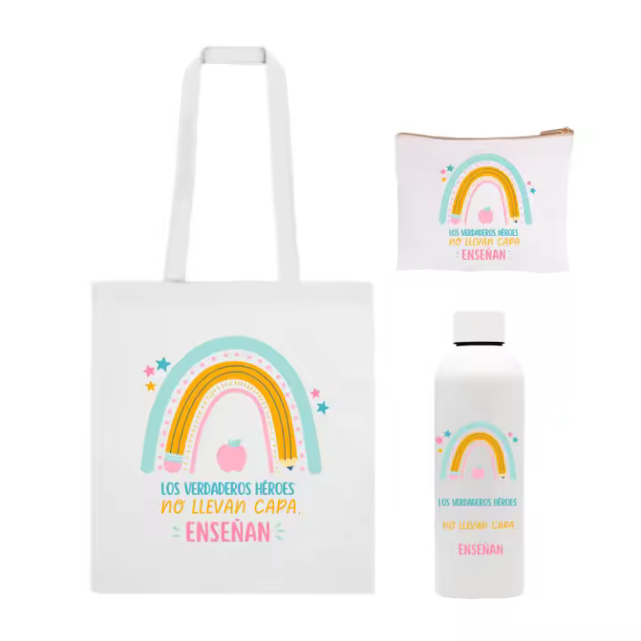 Regalo para profesores fin de curso - Artículos de regalo para profesoras - Set de regalo con frases positivas y de agradecimiento - 1