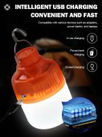 Bombilla LED Recargable Al Aire Libre Con Gancho Para Camping Y Pesca Luz De Emergencia Portátil Brillante Con Lente De Noche - details 12