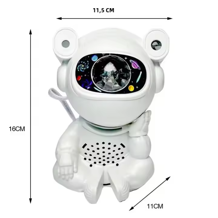Proyector De Astronauta Y Nebulosa 2024 Con Altavoz Bluetooth Decoración Romántica Para Habitación De Niños Compañero De Noche LED Rectangular - 1