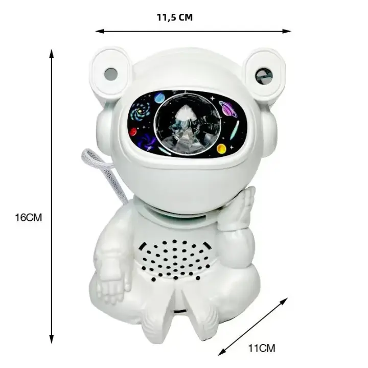 Proyector De Astronauta Y Nebulosa 2024 Con Altavoz Bluetooth Decoración Romántica Para Habitación De Niños Compañero De Noche LED Rectangular - 1