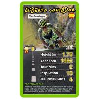 Top Trumps Cycling Heroes Héroes del Ciclismo Baraja de 32 cartas Fichas técnicas de ciclistas Deporte Versión inglesa En estuche de plástico rígido Transportar De viaje Bicicleta Carreras - details 4