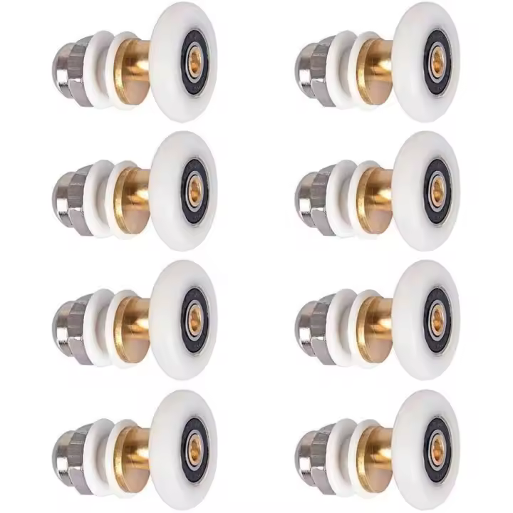 Rodillos para puertas de ducha - 8 piezas, rodillos deslizantes de repuesto de 25 mm para puertas de ducha - 1