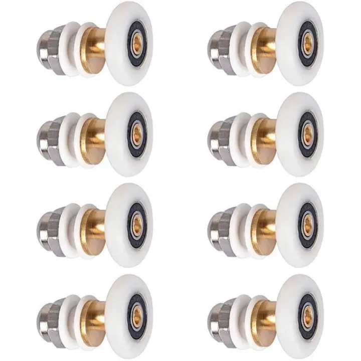Rodillos para puertas de ducha - 8 piezas, rodillos deslizantes de repuesto de 25 mm para puertas de ducha - 1