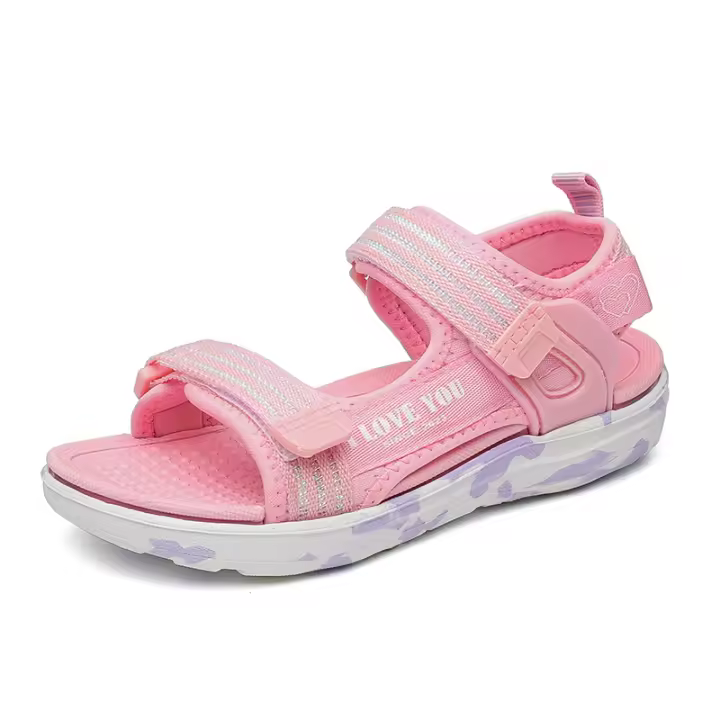 Sandalias De Verano Para Niñas Ligeras Antideslizantes Con Funda Baja Y Suela Suave Cuero PU Cómodo Y Moda Para Playa - 1