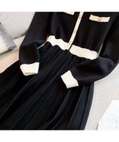 Vestido De Punto Largo Con Cuello Redondo Y Bolsillos Estilizado Alto A-line Para Mujer Vestido De Suéter De Otoño E Invierno Nuevo 2024 - details 14