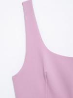 Vestido Mini Plegado TRAF 2025 Para Mujer Jumpsuit Sin Espalda Con Tirantes Playa Sexy Y Club Polyester Cierre De Cremallera - details 6