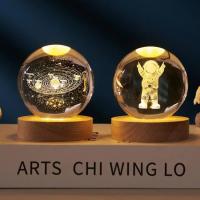Lámpara De Noche De Cristal 3D De 6cm Planetario Solar Sistematizador Grabado Por Láser Decoración Para Escritorio Regalo De Cumpleaños Astronomía - details 3