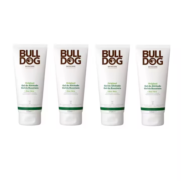 Bulldog Skincare - Gel de Afeitar Original Cuidado Facial para Hombres - 175 ml - Pack de 4 uds - 1