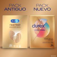 Preservativos Durex Real Feel Aptos Para Alérgicos Al Látex Fabricados En Poliuretano Con Anchura Nominal De 56 mm y Paredes De Grosor Elevado Extra Seguros Perfectos Para Sexo Anal Forma Anatómica Disponibles En Caja de 3 12 o 24 Unidades - details 4