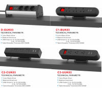 Enchufe Inteligente Con USB Melery EU Plug Socket Para Oficina Y Cocina Clip De Mesa Extensión De Cabello De 2m Protección Contra Sobrecargas - details 6