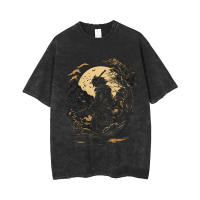 Camiseta Vintage Para Hombre Algodón Holgada Con Mangas Cortas Estampado Acido Camisetas Unisex Casual Transpirable - details 4