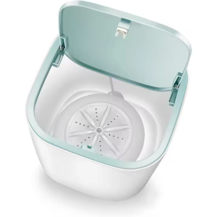 Mini lavadora portátil ultrasónica; lava ropa interior compacta con tanque de 1,7 kg. - 1