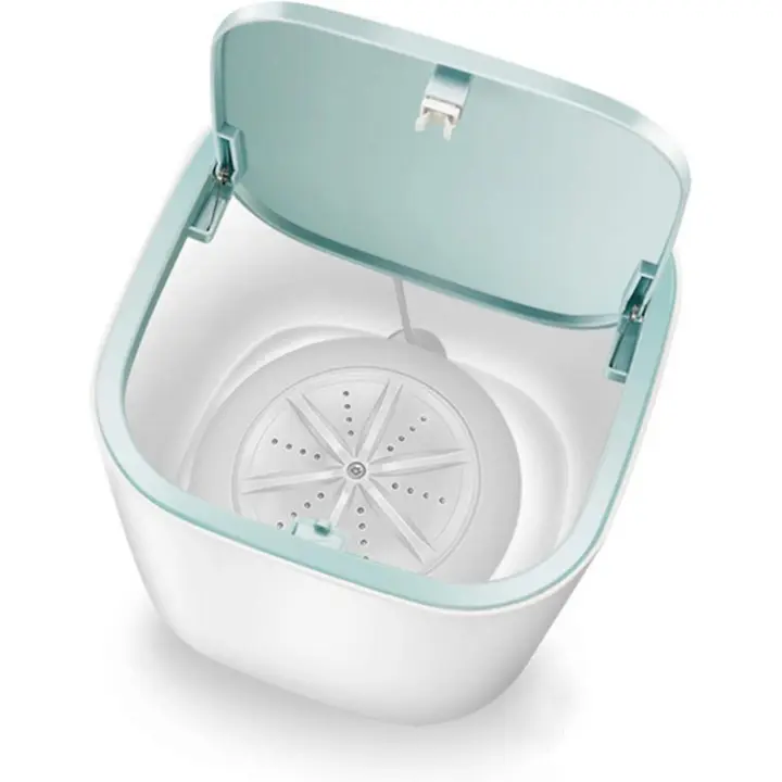 Mini lavadora portátil ultrasónica; lava ropa interior compacta con tanque de 1,7 kg. - 1