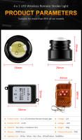 Luz De Señalización De Emergencia LED Águila 4 En 1 Para Coche Moto 12V Con Control Remoto Inalámbrico Luz Diurna Universal Para Camiones Y Motocicletas - details 4
