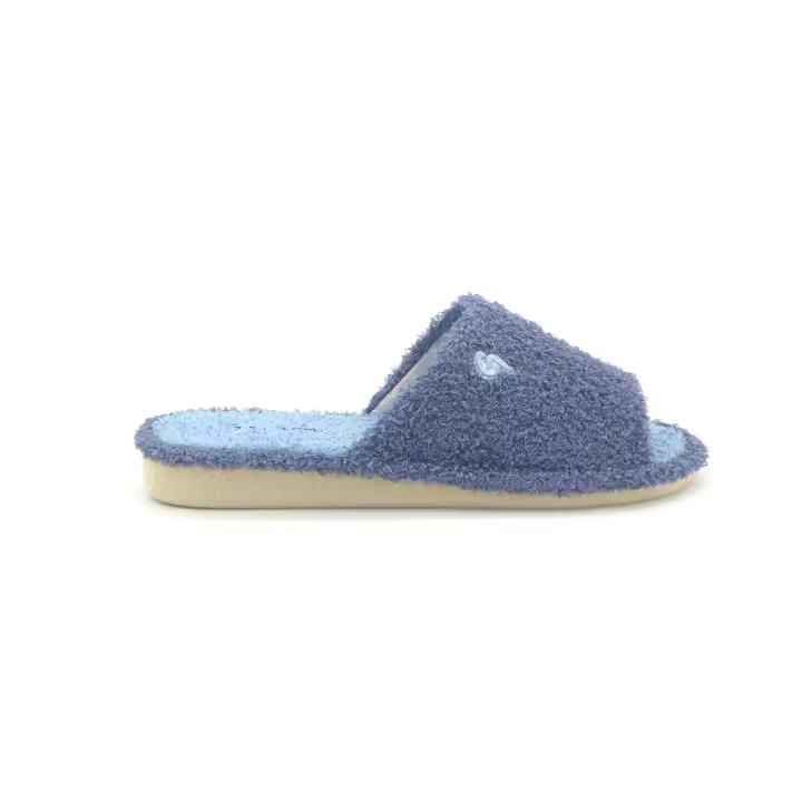 Zapatilla de casa Garzón para mujer, mod.410.130, Zapatilla de hogar de toalla lisa muy cómoda y ligera - 1