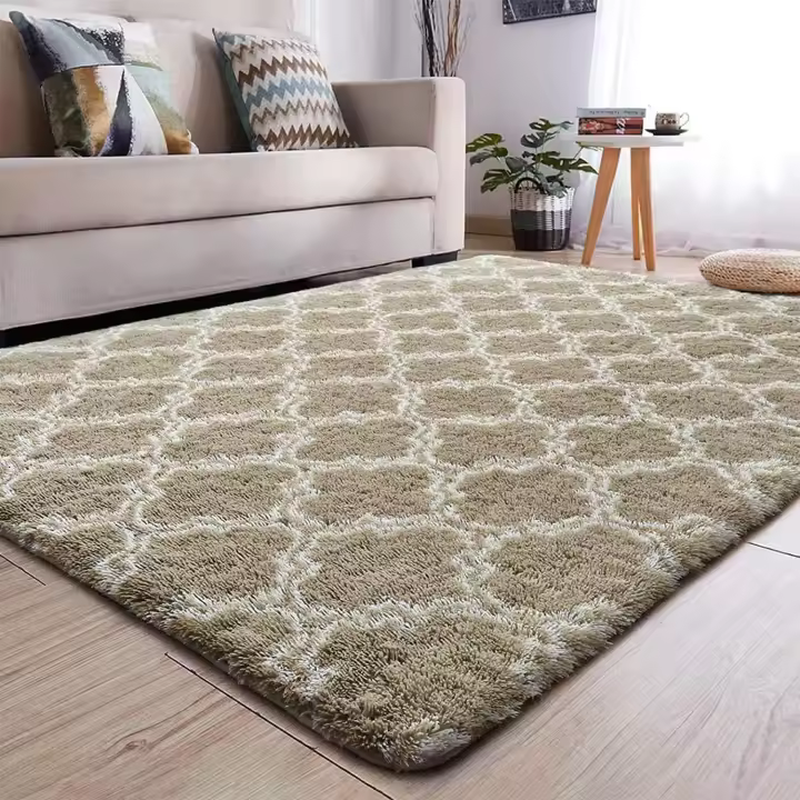 Shaggy Bedroom Rug Modern Living Room Rug Soft Fluffy Shag Rug Rectangular Rug Luxury Comfortable Modern Style Decorative Carpet for Living Room Bedroom Sofa (Brown, 80*200cm) - 1
