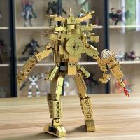Juguete De Construcción Skibidi Toilet Bloque De Oro Modelo De Hombre Del Reloj Titan Monitor De Batalla Mejorado Puzzle De Artesanía Para Niños - details 3