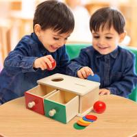 Juguete Montessori Caja De Monedas De Madera Con Juego De Bolas Y Puzzle Doble Cajón Regalo Educativo Para Bebés De 2 a 6 Años - details 28