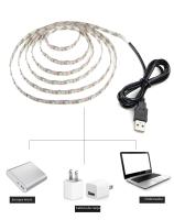 Tira De LED DC 5V USB 2835 5050 Luz De Fondo Para TV Decoración De Hogar Blanco Cálido Blanco Blanco RGB 1-15m Incluye Batería - details 0