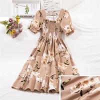 Vestido De Cintura Elástica En Chiffón Para Mujer Verano Casual Elegante Con Manga Corta Plisado Estilo A-line Vestidos Cortos - details 19
