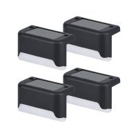 Luces Solares para Exterior Pack de 4 Luces para Escaleras impermeables iluminación LED para Escaleras Exterior Vallas patios Terrazas blanco - details 4