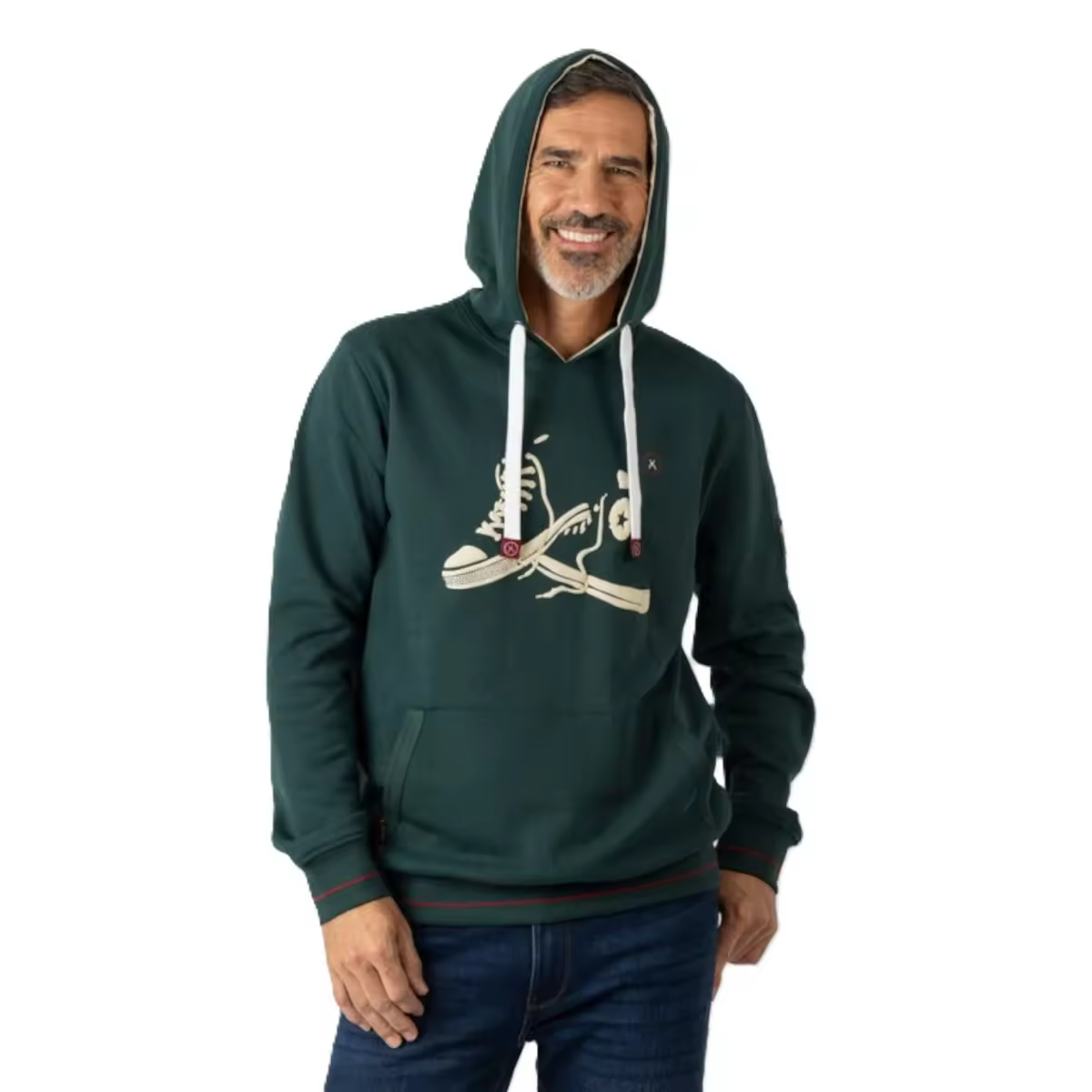 Sudadera para Hombre Privata PRI2741 All Stars, con capucha en color verde - details 2