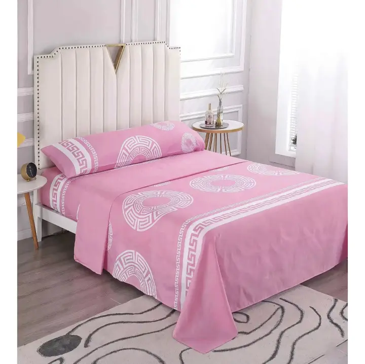Juego de sabanas Rosa (3 piezas): sábana encimera + sábana ajustable + 1 fundas de almohadade 90x135x150 CM - 1