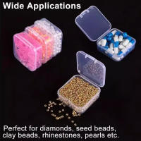 Caja De Almacenamiento Cuadrada 42PCS Para Perlas Y Diamantes Pintura Organizador De Medicamentos Con Accesorios Caja De Clasificación - details 1