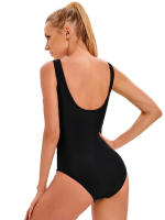 Nueva Deportiva 2024 Monokini De Dos Piezas Para Mujer Talla Grande Colorido Patchwork Traje De Baño Profesional Para Natación Y Surf 3XL - details 4