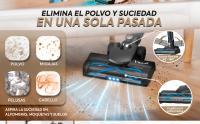 NARVI Aspirador Inalámbrico con Motor 250W, Batería Recargable y Extraíble,  Luz LED detección de polvo, Succión 100AW, Filtro HEPA y Cepillo Motorizado Anti enredos.  Ref. NVAC 10 - details 2