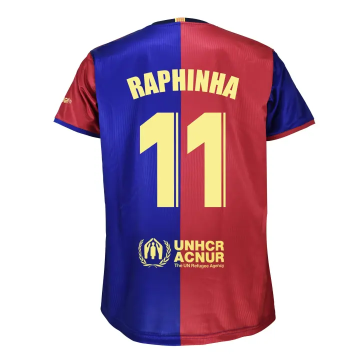 FC Barcelona-Camiseta Barça Raphinha dorsal 11, Primera Equipación 2024/2025- Réplica Oficial con Licencia- Adulto - 1