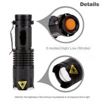 Lámpara De UV LED Mini Torchta Ultravioleta 395nm Impermeable De Aleación De Aluminio Para Verificación De Marcadores Y Detectores De 3 Modos - details 8