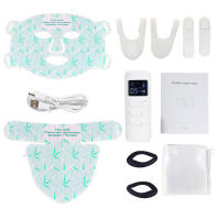 Máscara De Luz Roja LED Infrarroja Para Cara Y Cuello Con 7 Colores Terapia Anti Envejecimiento Control De Aceite Piel Tensa Blanqueadora Combating Arrugas Y Acné - details 7