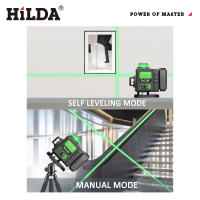 Nivel Laser HILDA Con Ventana Giratoria De 16 Líneas Horizontal Y Vertical Autocorrección 360° Herramientas De Nivel De Láser Ultra Fuerte - details 9